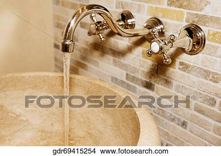 Washbasin in the bathroom View Large Photo Image Picture - Washbasin in the bathroom. Fotosearch