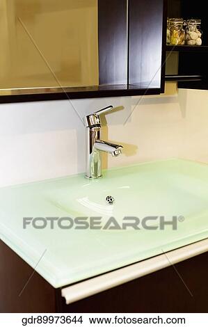 Washbasin in the bathroom View Large Photo Image Picture - Washbasin in the bathroom. Fotosearch