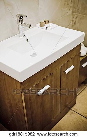 Washbasin in the bathroom View Large Photo Image Stock Image - Washbasin in the bathroom. Fotosearch
