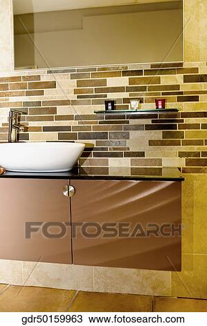Washbasin in the bathroom View Large Photo Image Stock Image - Washbasin in the bathroom. Fotosearch