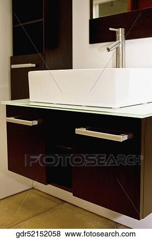 Washbasin in the bathroom View Large Photo Image Stock Photo - Washbasin in the bathroom. Fotosearch