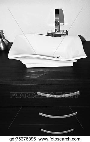 Washbasin in the bathroom View Large Photo Image Stock Photograph - Washbasin in the bathroom. Fotosearch