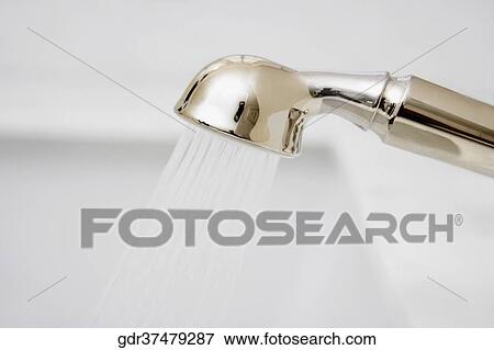 Water running from a shower View Large Photo Image Stock Photo - Water running from a shower. Fotosearch