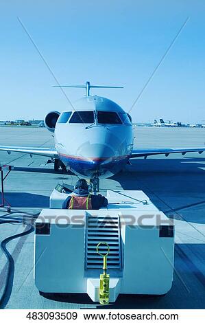 Stock Photo - Airplane at an airport. Fotosearch
