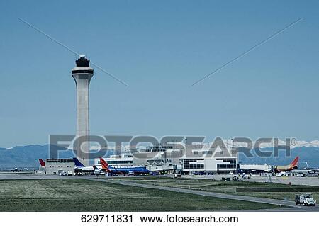 Airplanes at the airport, Denver International Airport, Denver, Colorado, USA View Large Photo Image Stock Image - Airplanes at the airport, Denver International Airport, Denver, Colorado, USA. Fotosearch