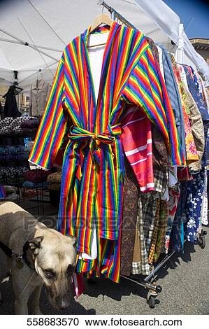 Bathrobe hanging at a market stall, Boys Town, Chicago, Illinois, USA View Large Photo Image Stock Image - Bathrobe hanging at a market stall, Boys Town, Chicago, Illinois, USA. Fotosearch