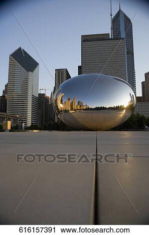 Bean sculpture at a Town square, The Bean, Cloud Gate, Millennium Park, Chicago, Illinois, USA View Large Photo Image Stock Image - Bean sculpture at a Town square, The Bean, Cloud Gate, Millennium Park, Chicago, Illinois, USA. Fotosearch