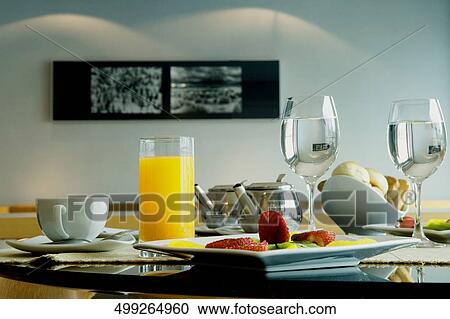 Breakfast on a table View Large Photo Image Stock Image - Breakfast on a table. Fotosearch