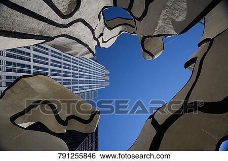 Building viewed through a sculpture, Jean Philippe Arthur Dubuffet, The Loop, Chicago, Illinois, USA View Large Photo Image Stock Photograph - Building viewed through a sculpture, Jean Philippe Arthur Dubuffet, The Loop, Chicago, Illinois, USA. Fotosearch