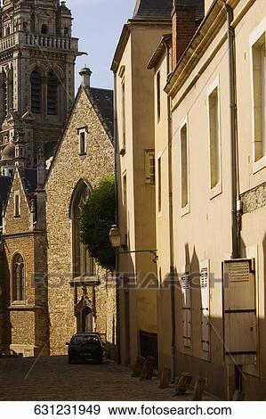 Buildings along an alley, Le Mans, Sarthe, Pays-de-la-Loire, France View Large Photo Image Stock Photo - Buildings along an alley, Le Mans, Sarthe, Pays-de-la-Loire, France. Fotosearch
