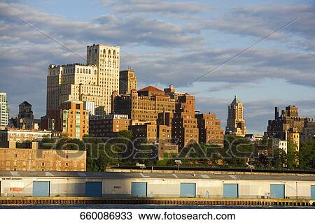Buildings at the waterfront, Brooklyn, Hudson River, New York City, New York State, USA View Large Photo Image Stock Image - Buildings at the waterfront, Brooklyn, Hudson River, New York City, New York State, USA. Fotosearch