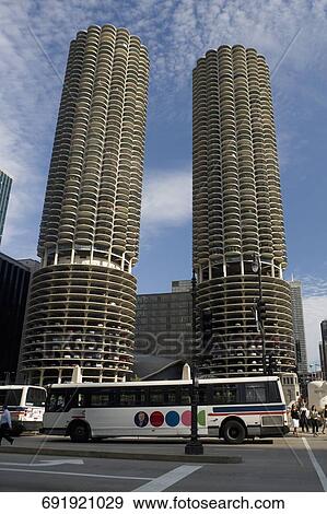 Buildings in a city, Marina Towers, Chicago, Illinois, USA View Large Photo Image Stock Photo - Buildings in a city, Marina Towers, Chicago, Illinois, USA. Fotosearch