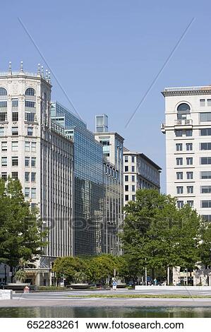 Stock Image - Buildings in a city, Washington DC, USA. Fotosearch