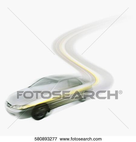 Stock Photo - Car moving on the road. Fotosearch