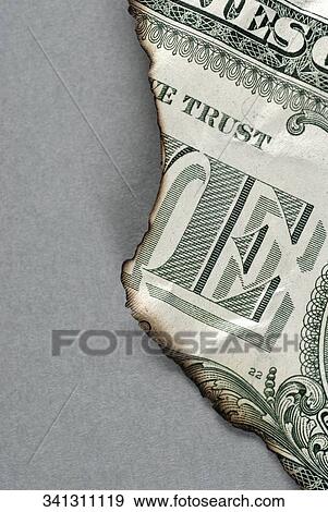 Close-up of a burnt paper currency View Large Photo Image Stock Photo - Close-up of a burnt paper currency. Fotosearch
