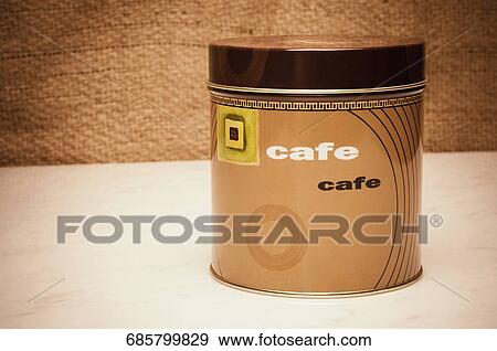 Close-up of a coffee jar View Large Photo Image Stock Photo - Close-up of a coffee jar. Fotosearch