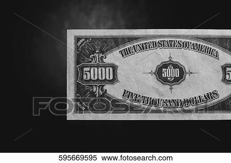 Close-up of a five thousand dollar bill View Large Photo Image Stock Photography - Close-up of a five thousand dollar bill. Fotosearch