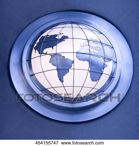 Close-up of a globe sculpture, Chicago, Illinois, USA View Large Photo Image Stock Photo - Close-up of a globe sculpture, Chicago, Illinois, USA. Fotosearch
