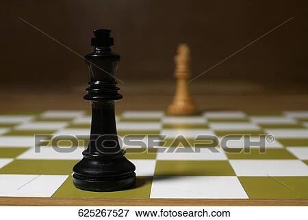Stock Photo - Close-up of a king on a chess board. Fotosearch