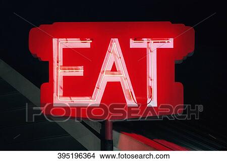Picture - Close-up of a neon sign. Fotosearch