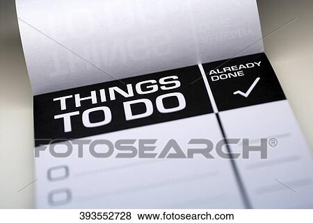 Stock Photo - Close-up of a notepad. Fotosearch