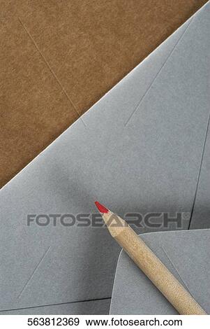 Close-up of a pencil on an envelope View Large Photo Image Stock Photo - Close-up of a pencil on an envelope. Fotosearch