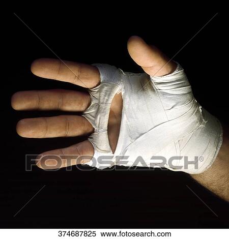 Close-up of a person's bandaged hand View Large Photo Image Stock Photography - Close-up of a person's bandaged hand. Fotosearch