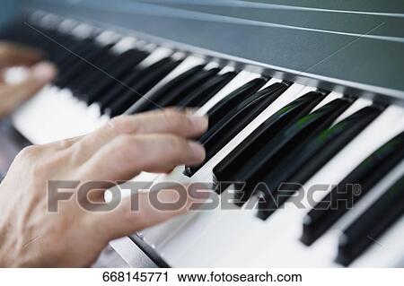 Close-up of a person's hands playing a piano View Large Photo Image Stock Image - Close-up of a person's hands playing a piano. Fotosearch