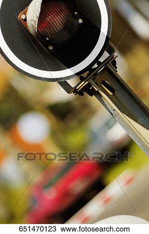 Close-up of a stop light at a railroad crossing, Loire Valley, France View Large Photo Image Stock Image - Close-up of a stop light at a railroad crossing, Loire Valley, France. Fotosearch
