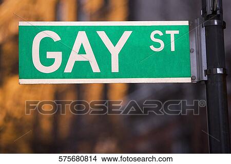 Close-up of a street name sign, Gay Street, Greenwich Village, Manhattan, New York City, New York State, USA View Large Photo Image Picture - Close-up of a street name sign, Gay Street, Greenwich Village, Manhattan, New York City, New York State, USA. Fotosearch