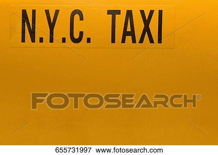 Stock Photo - Close-up of a Taxi sign, New York City, New York State, USA. Fotosearch