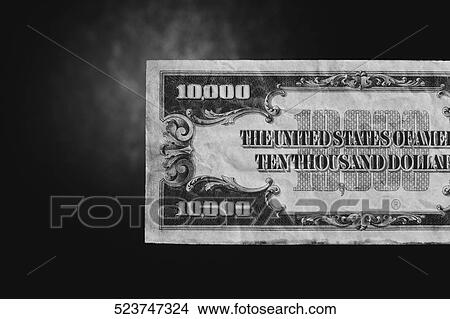 Close-up of a ten thousand dollar bill View Large Photo Image Picture - Close-up of a ten thousand dollar bill. Fotosearch