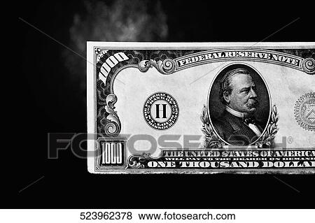 Close-up of a thousand dollar bill View Large Photo Image Stock Photo - Close-up of a thousand dollar bill. Fotosearch