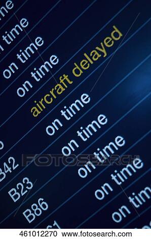 Stock Image - Close-up of an arrival departure board. Fotosearch