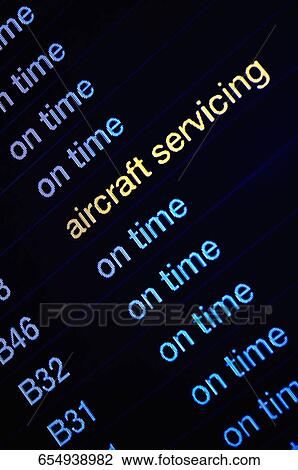Stock Image - Close-up of an arrival departure board. Fotosearch