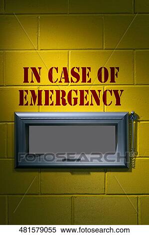 Close-up of an emergency sign View Large Photo Image Stock Photography - Close-up of an emergency sign. Fotosearch