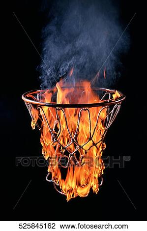 Close-up of basketball hoop burning View Large Photo Image Stock Image - Close-up of basketball hoop burning. Fotosearch