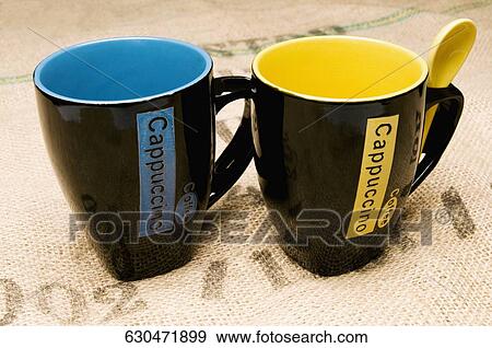 Close-up of coffee cups View Large Photo Image Stock Photo - Close-up of coffee cups. Fotosearch