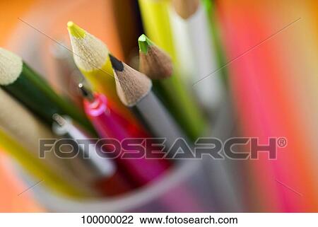 Close-up of colored pencils View Large Photo Image Stock Image - Close-up of colored pencils. Fotosearch