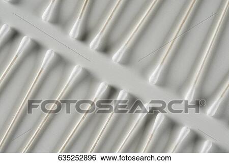 Stock Photograph - Close-up of cotton swabs. Fotosearch