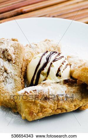 Close-up of dessert in a plate View Large Photo Image Stock Image - Close-up of dessert in a plate. Fotosearch