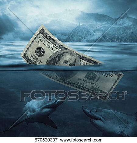 Close-up of one hundred dollar bill sinking in water View Large Photo Image Stock Photo - Close-up of one hundred dollar bill sinking in water. Fotosearch