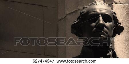 Stock Photo - Close-up of the George Washington statue, Wall Street, Manhattan, New York City, New York State, USA. Fotosearch