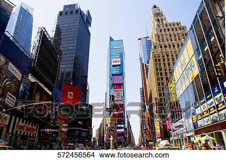 Commercial signs on buildings, Times Square, Manhattan, New York City, New York State, USA View Large Photo Image Picture - Commercial signs on buildings, Times Square, Manhattan, New York City, New York State, USA. Fotosearch