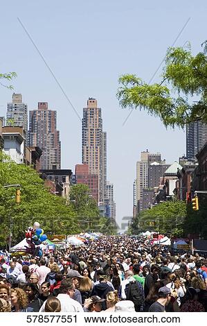 Crowd on the street in a city, New York City, New York State, USA View Large Photo Image Stock Image - Crowd on the street in a city, New York City, New York State, USA. Fotosearch