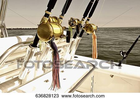 Fishing rods in a speedboat View Large Photo Image Stock Image - Fishing rods in a speedboat. Fotosearch