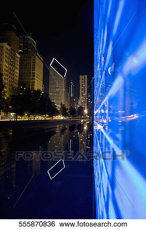 Fountain in a city, Crown Fountain, Millennium Park, Chicago, Illinois, USA View Large Photo Image Stock Photograph - Fountain in a city, Crown Fountain, Millennium Park, Chicago, Illinois, USA. Fotosearch