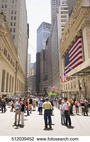 Group of people standing on the street, Wall Street, Manhattan, New York City, New York State, USA View Large Photo Image Stock Image - Group of people standing on the street, Wall Street, Manhattan, New York City, New York State, USA. Fotosearch