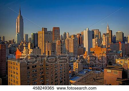 High angle view of a city, Empire State Building, Manhattan, New York City, New York State, USA View Large Photo Image Stock Photography - High angle view of a city, Empire State Building, Manhattan, New York City, New York State, USA. Fotosearch