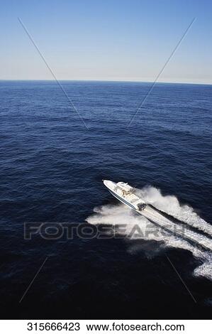 High angle view of a speedboat in the sea View Large Photo Image Stock Image - High angle view of a speedboat in the sea. Fotosearch